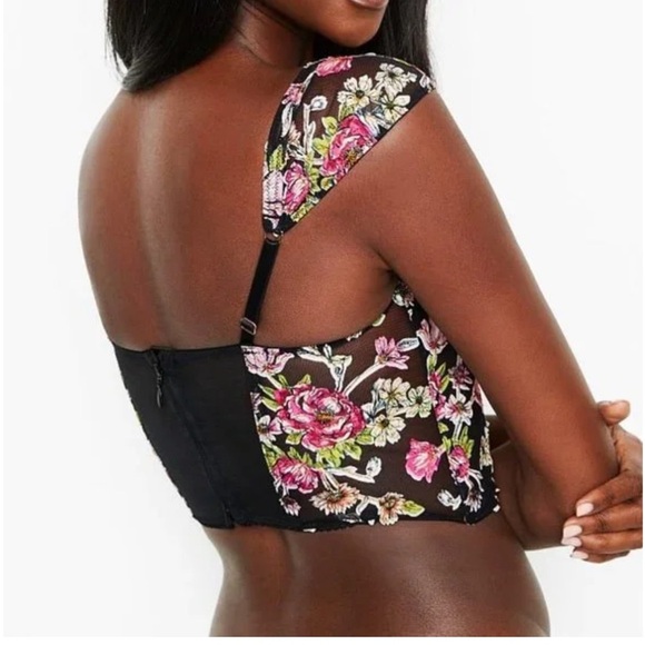 Victoria’s Secret Dream Angels Black Floral Corset Top Size 34B New Without Tag! - Picture 3 of 9